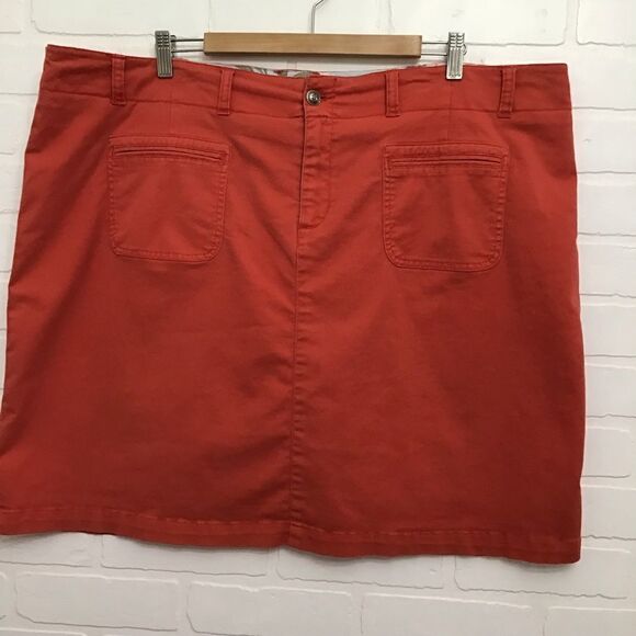 ADDITION-ELLE skort mini skirt shorts orange tangerine plus size pockets size 24 - Picture 14 of 14